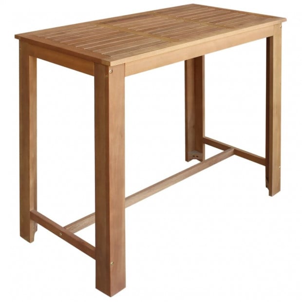 Bar Table And Chair Set 5 Pieces Solid Acacia Wood Image 2