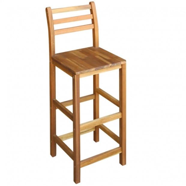Bar Table And Chair Set 5 Pieces Solid Acacia Wood Image 3