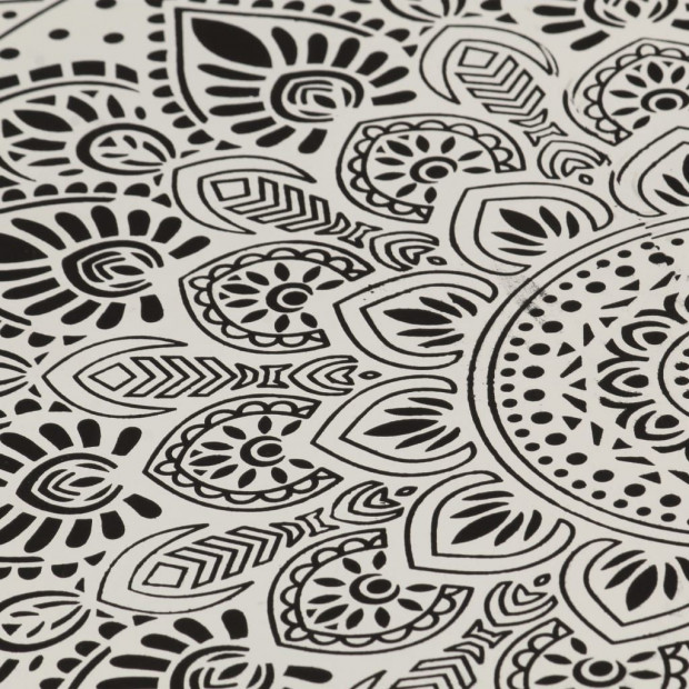 Coffee Table Hammered Aluminium 70x30 Cm White Image 2