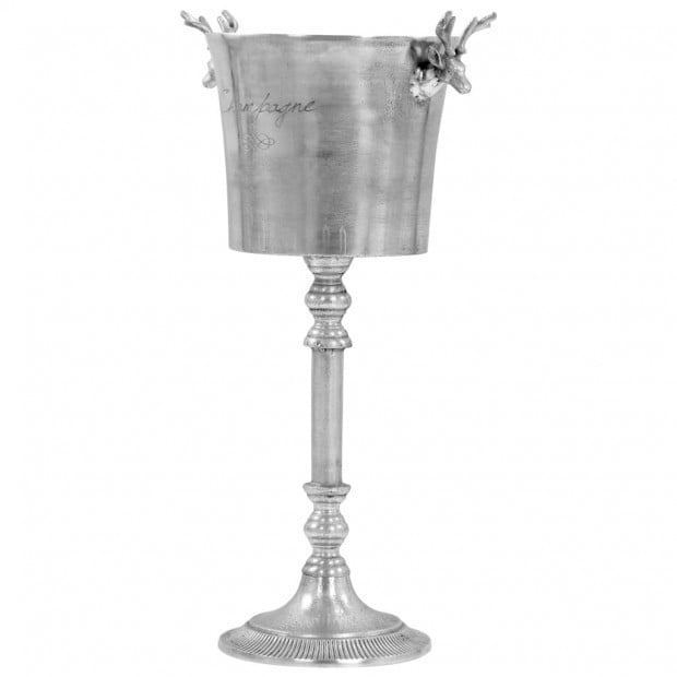 Champagne Cooler Solid Aluminium 39x29x71 Cm Silver Image 4