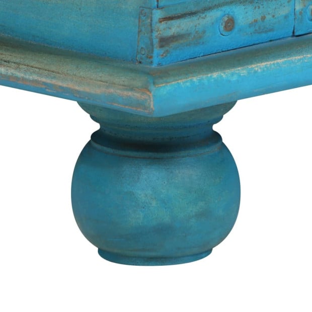 Storage Chest Solid Mango Wood Blue 100x40x41 Cm Image 9