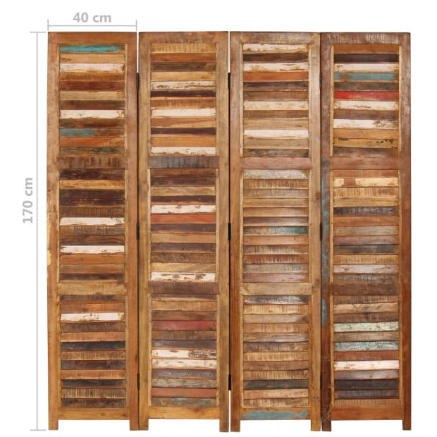 Room Divider Solid Reclaimed Wood 170 Cm Image 9
