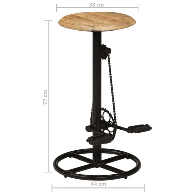 Bar Chairs 2 Pcs Solid Mango Wood Image 9