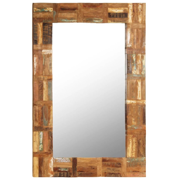 Wall Mirror Solid Reclaimed Wood 60x90 Cm