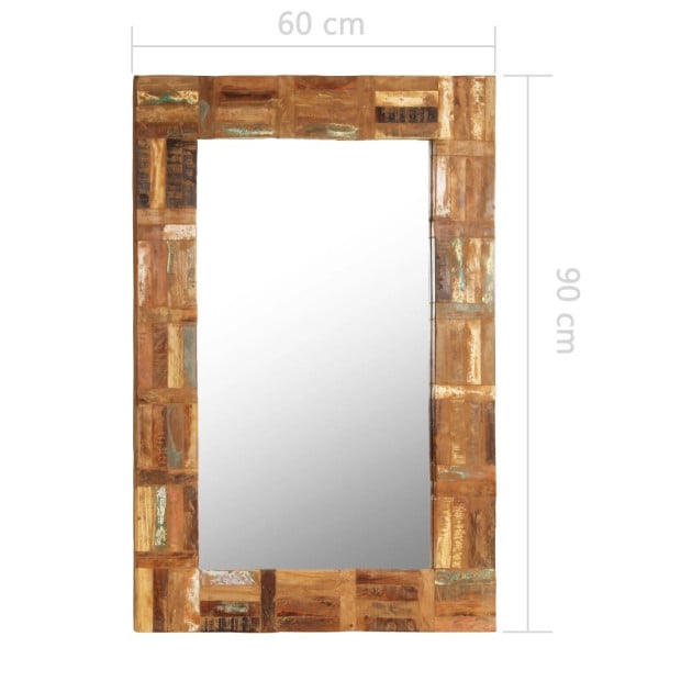Wall Mirror Solid Reclaimed Wood 60x90 Cm Image 6