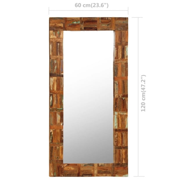 Wall Mirror Solid Reclaimed Wood 60x120 Cm Image 7