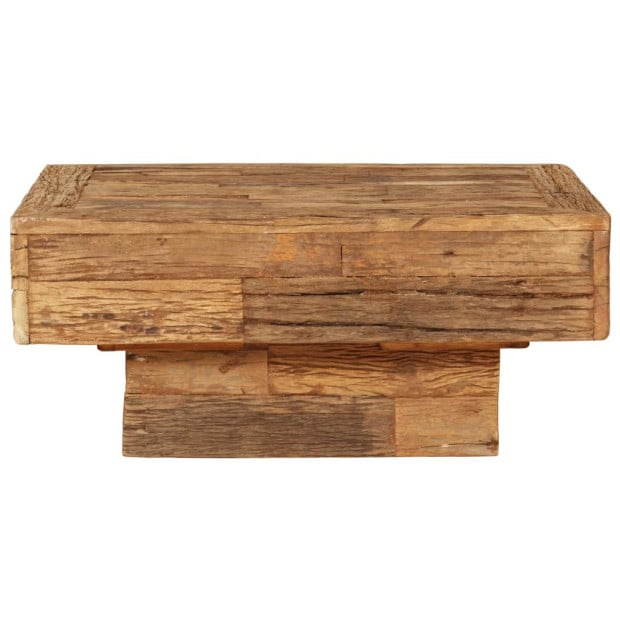 Coffee Table Solid Reclaimed Wood 70x70x30 Cm Image 2