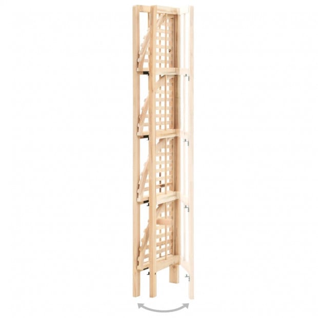 Corner Shelf Cedar Wood 27x27x110 Cm Image 2