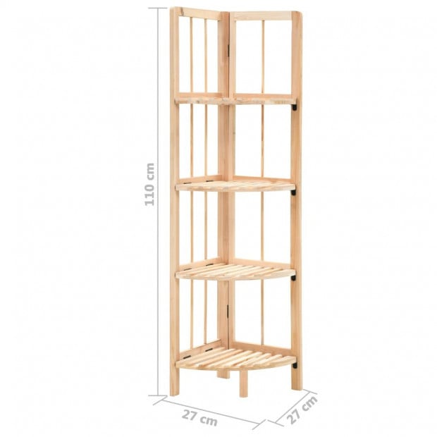 Corner Shelf Cedar Wood 27x27x110 Cm Image 6