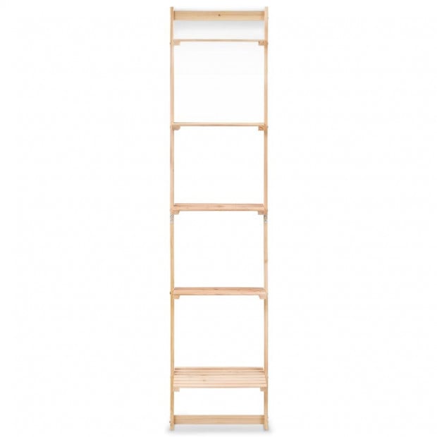 Ladder Wall Shelf Cedar Wood 41,5x30x176 Cm Image 3