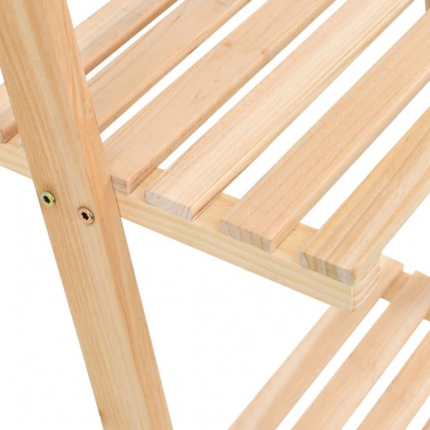 Ladder Wall Shelf Cedar Wood 41,5x30x176 Cm Image 5