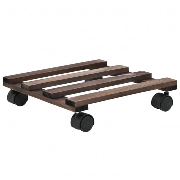 Plant Rollers 4 Pcs Cedar Wood 25x25 Cm Image 2