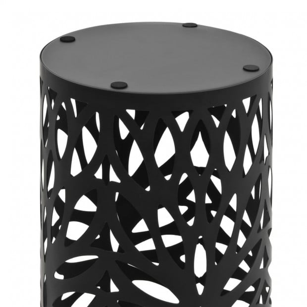 Umbrella Stand Leaves Steel Black Image 4
