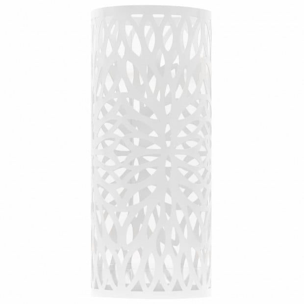 Umbrella Stand Leaves Steel White Image 2