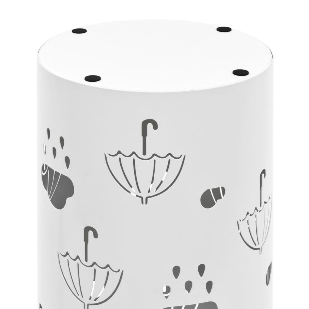 Umbrella Stand Steel White Image 5