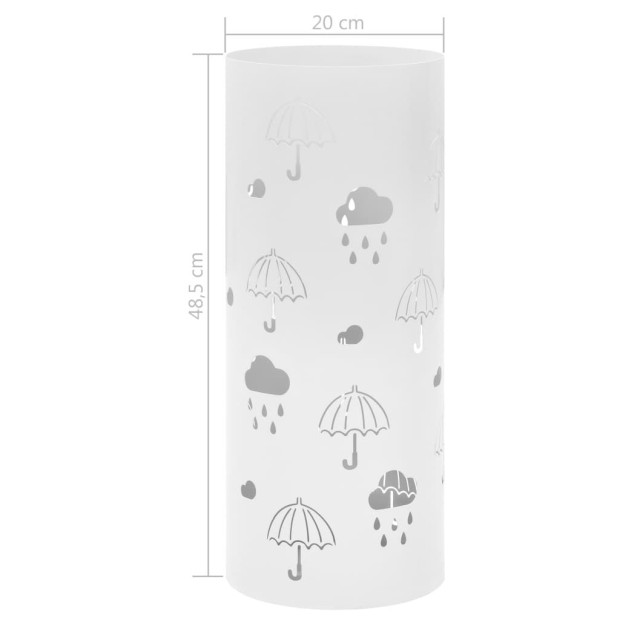 Umbrella Stand Steel White Image 6