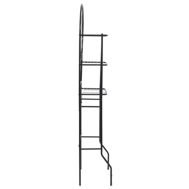 Toilet Rack Black 60x33x174 Cm Image 3