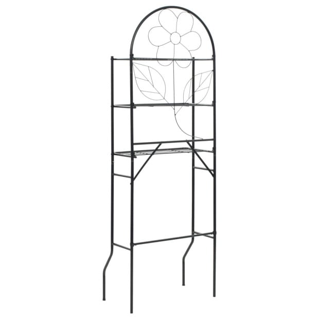 Toilet Rack Black 60x33x174 Cm Image 4