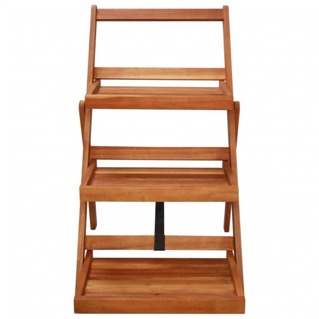 3-tier Plant Stand 50x63x80 Cm Solid Acacia Wood Image 2
