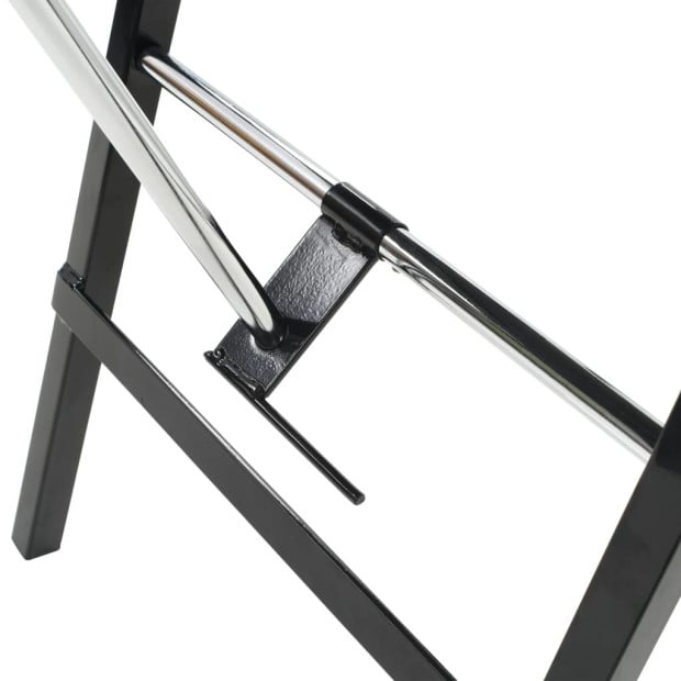 Portable Facial Treatment Chair Faux Leather 185x78x76 Cm Black Image 6