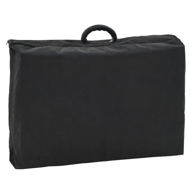 Portable Facial Treatment Chair Faux Leather 185x78x76 Cm Black Image 8