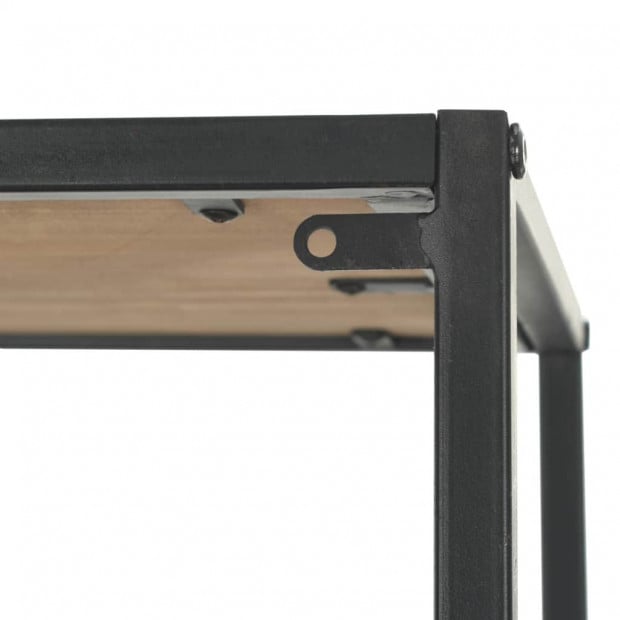 Bookcase Solid Firwood And Steel 90.5x35x180 Cm Image 8