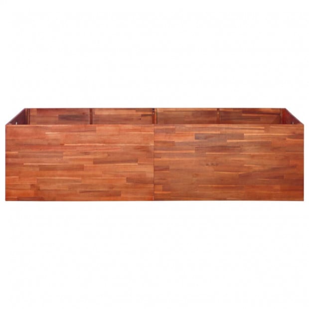 Garden Planter Acacia Wood 200x50x50 Cm Image 2