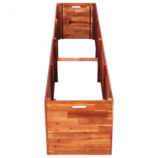 Garden Planter Acacia Wood 200x50x50 Cm Image 3