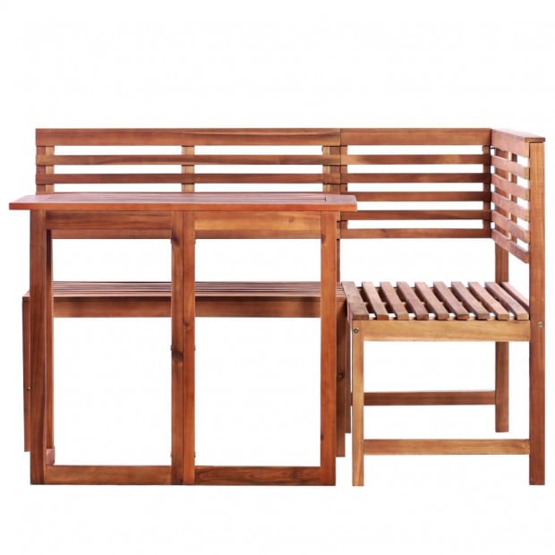 2 Piece Bistro Set Solid Acacia Wood Image 2