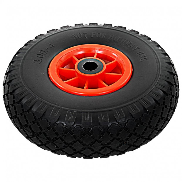 Sack Truck Trolley Wheels 2 Pcs Solid PU 3.00-4 Image 4