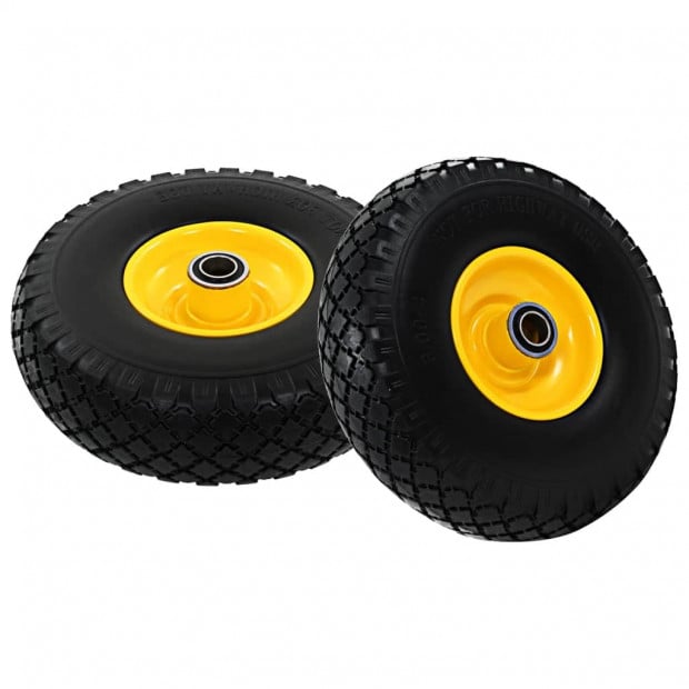 Sack Truck Trolley Wheels 2 Pcs Solid Pu 3.00-4 Image 3