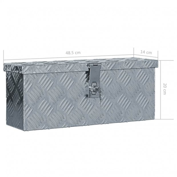 Aluminium Box for Tools 48.5x14x20 Cm Silver Image 7