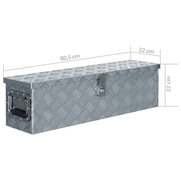 Aluminium Box 80.5 x 22 x 22 cm Silver Image 7