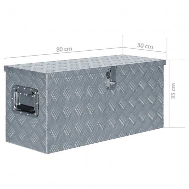 Aluminium Box 80x30x35 Cm Silver Image 7