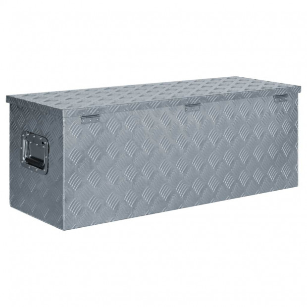 Aluminium Box For Tools 110.5x38.5x40 Cm Silver Image 3