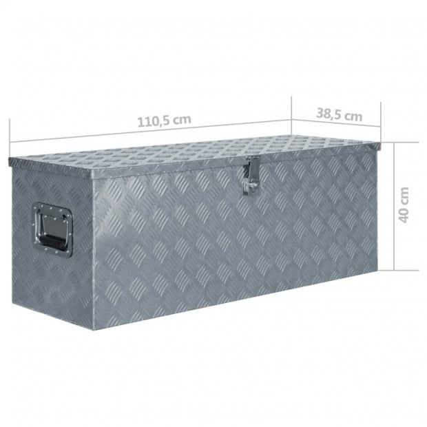 Aluminium Box For Tools 110.5x38.5x40 Cm Silver Image 6