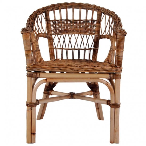 Outdoor Chair Natural Rattan Brown Image 2