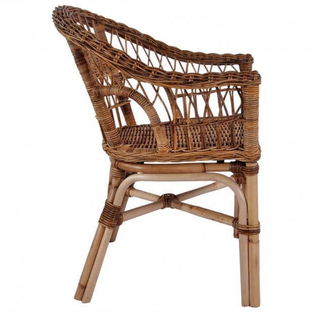 Outdoor Chair Natural Rattan Brown Image 3