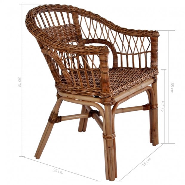 Outdoor Chair Natural Rattan Brown Image 8
