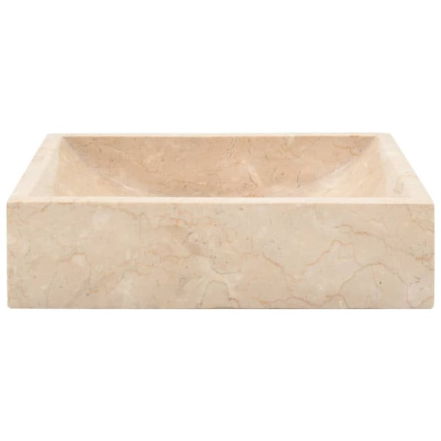 Sink 45x30x12 Cm Marble Cream Image 3