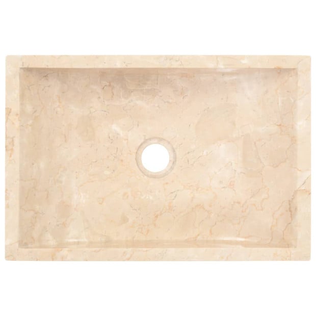 Sink 45x30x12 Cm Marble Cream Image 4