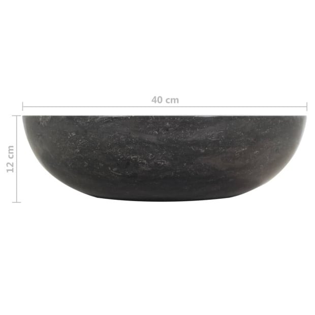 Sink 40x12 Cm Marble Black Image 8