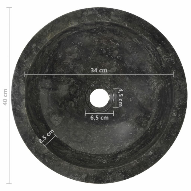 Sink 40x12 Cm Marble Black Image 9