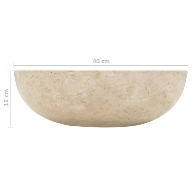 Sink 40x12 Cm Marble Cream Image 8