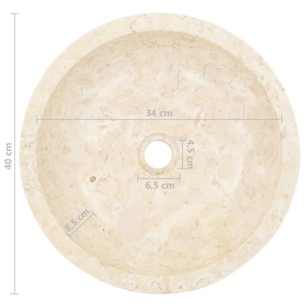 Sink 40x12 Cm Marble Cream Image 9