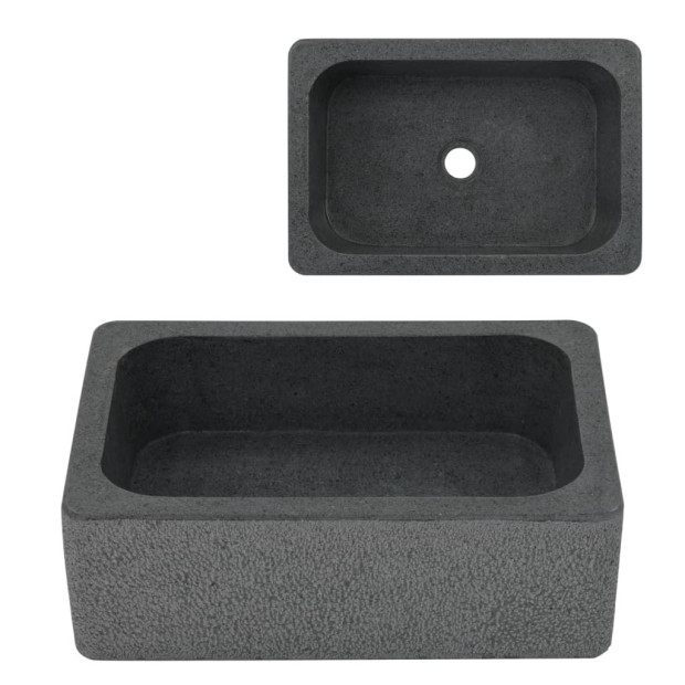 Sink 45x30x15 Cm Riverstone Black