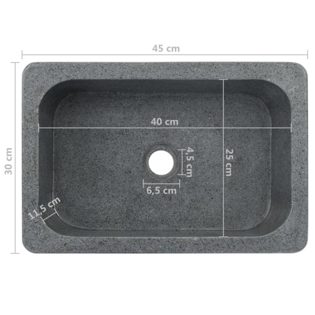 Sink 45x30x15 Cm Riverstone Black Image 9