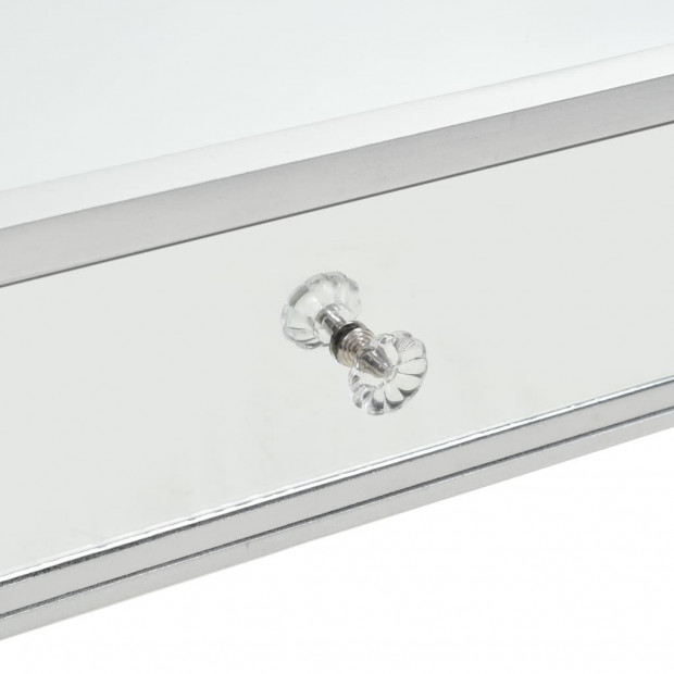 Mirrored Coffee Table Mdf And Glass 100x50x45 Cm Image 5