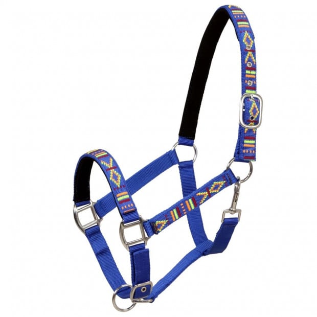 Head Collars 2 Pcs For Horse Nylon Size Cob Blue Image 2