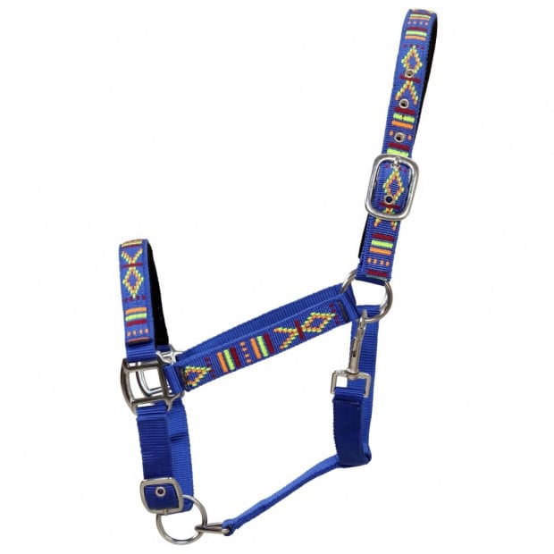 Head Collars 2 Pcs For Horse Nylon Size Cob Blue Image 3